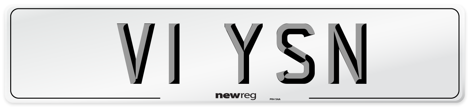 V1 YSN Number Plate from New Reg